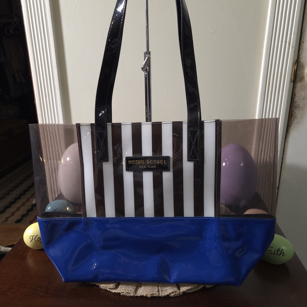 LIKE NEW Henri Bendel Colorblock Stripe Tote Bag